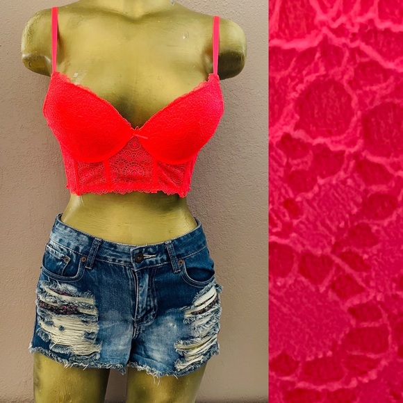 NWOT Neon DAYGLO Orange Fluoro Longline BRA Size 34B - Picture 14 of 14